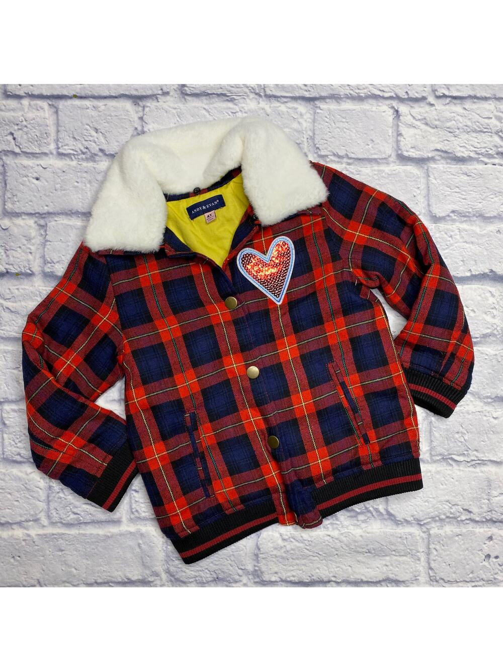 Andy & Evan Toddler Plaid Bomber Jacket